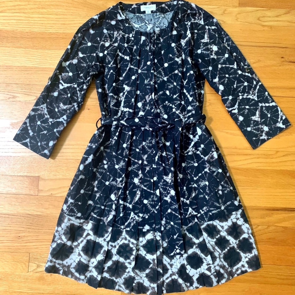 Tie dye abstract print dress